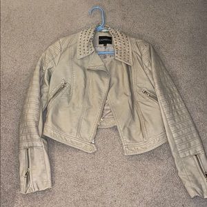 Express Faux Leather Studded Jacket
